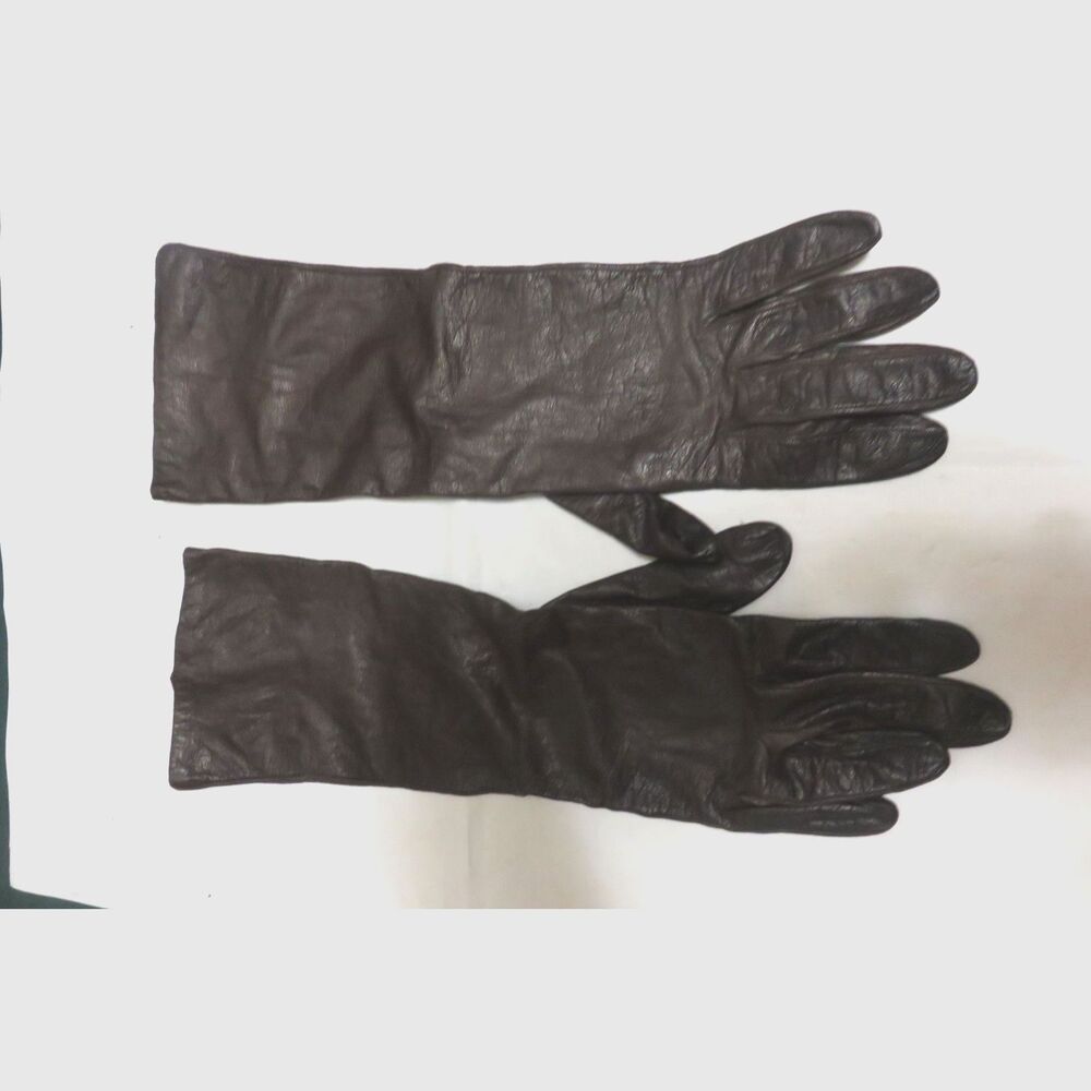 Lazarus Long Leather Women’s Brown Gloves Size 7 1/2